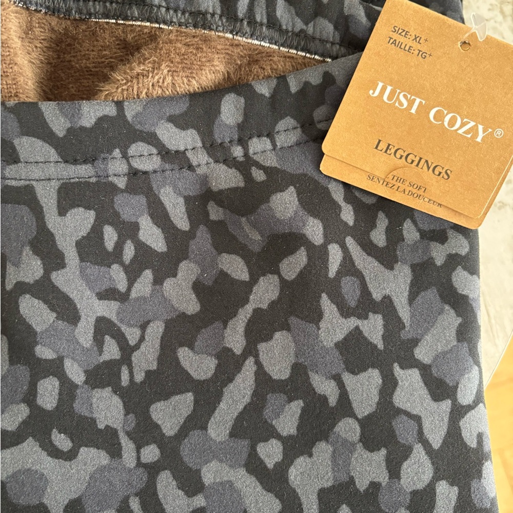 Just Cozy Women's Black & Gray Patterned Leggings
